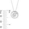 Thumbnail Image 4 of Unstoppable Love™ 0.05 CT. Certified Lab-Grown Diamond Solitaire Spiral Pendant in Sterling Silver (F/SI2)