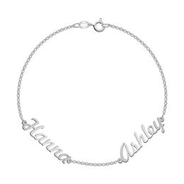 Cursive Name Station Bracelet (1-3 Names, 2 Lengths)
