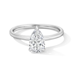 1.00 CT. Pear-Shaped Certified Lab-Grown Diamond Solitaire Engagement Ring 14K White Gold (F/VS2)