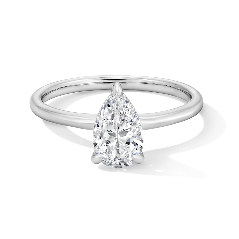 1.00 CT. Pear-Shaped Certified Lab-Grown Diamond Solitaire Engagement Ring 14K White Gold (F/VS2)