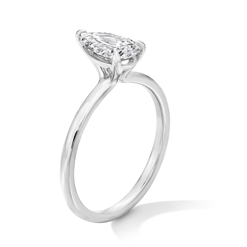 1.00 CT. Pear-Shaped Certified Lab-Grown Diamond Solitaire Engagement Ring 14K White Gold (F/VS2)