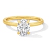 Thumbnail Image 1 of 1.00 CT. Oval Certified Lab-Grown Diamond Solitaire Engagement Ring 14K Gold (F/VS2)