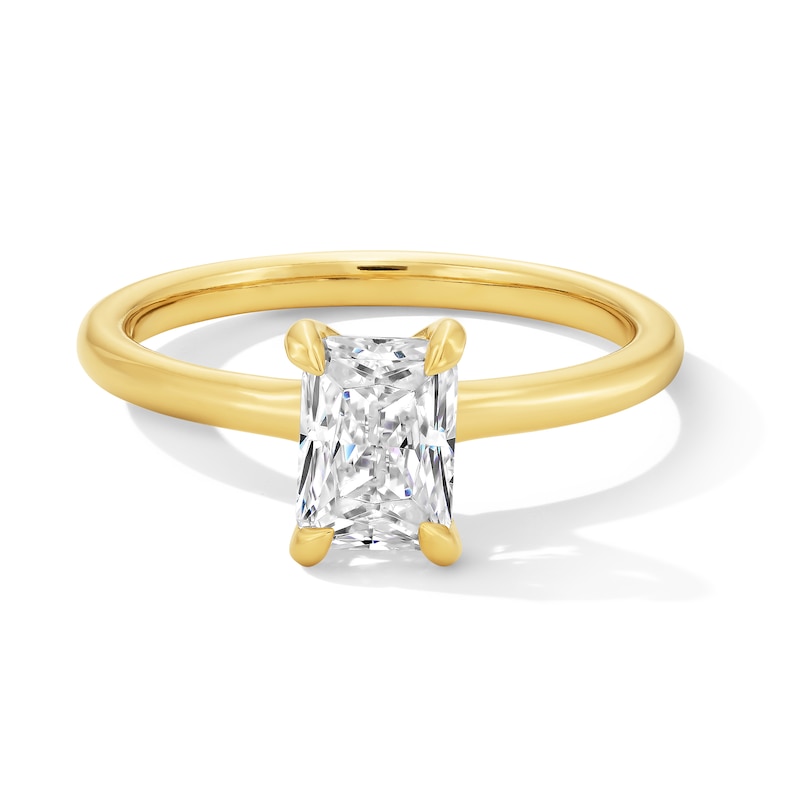1.00 CT. Radiant-Cut Certified Lab-Grown Diamond Solitaire Engagement Ring 14K Gold (F/VS2