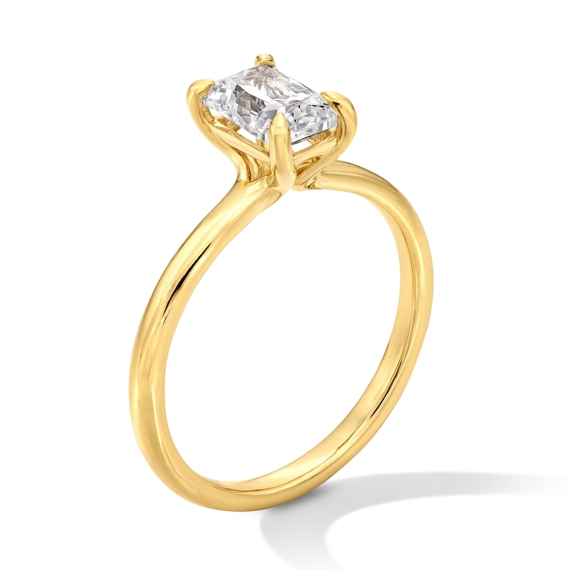 1.00 CT. Radiant-Cut Certified Lab-Grown Diamond Solitaire Engagement Ring 14K Gold (F/VS2