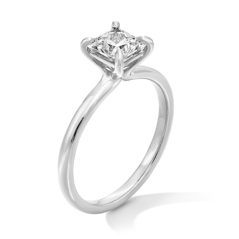 1.00 CT. Princess-Cut Certified Lab-Grown Diamond Solitaire Engagement Ring 14K White Gold (F/VS2)