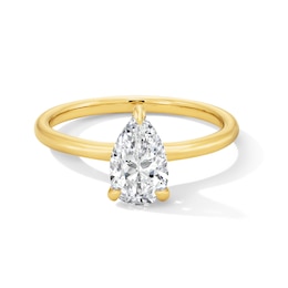 1.00 CT. Pear-Shaped Certified Lab-Grown Diamond Solitaire Ring in 14K Gold (F/VS2)