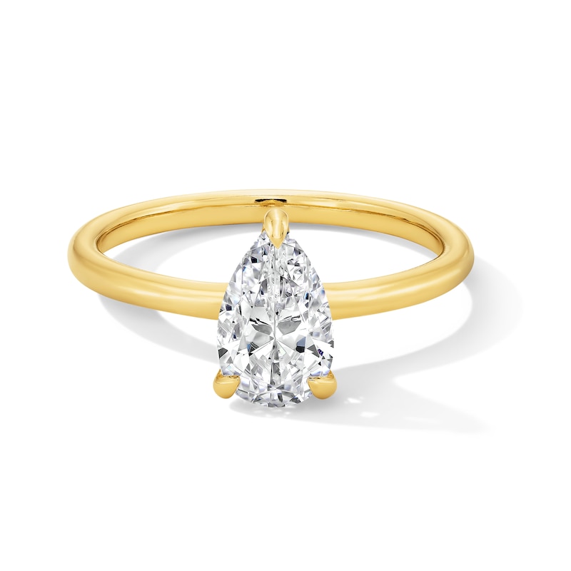 CT. Pear-Shaped Certified Lab-Grown Diamond Solitaire Ring in 14K Gold (F/VS2