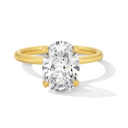 3.00 CT. Oval Certified Lab-Grown Diamond Solitaire Ring in 14K Gold (F/VS2)