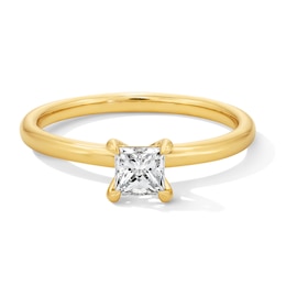 0.50 CT. Princess-Cut Certified Lab-Grown Diamond Solitaire Ring in 14K Gold (F/VS2)
