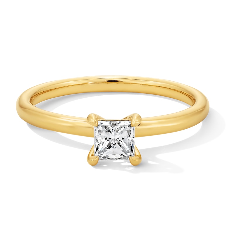 0.50 CT. Princess-Cut Certified Lab-Grown Diamond Solitaire Ring in 14K Gold (F/VS2