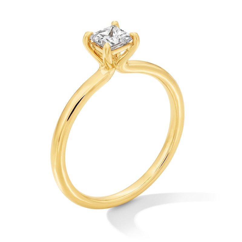0.50 CT. Princess-Cut Certified Lab-Grown Diamond Solitaire Ring in 14K Gold (F/VS2