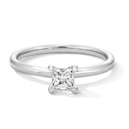 0.50 CT. Princess-Cut Certified Lab-Grown Diamond Solitaire Ring in 14K White Gold (F/VS2)