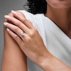 Thumbnail Image 2 of 3.00 CT. Oval Certified Lab-Grown Diamond Solitaire Ring in 14K White Gold (F/VS2)
