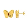 Thumbnail Image 1 of Marquise-Cut Garnet Butterfly Stud Earrings in Sterling Silver with 18K Gold Plate