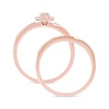 Thumbnail Image 3 of 0.20 CT. T.W. Multi-Diamond Frame Bridal Set in Sterling Silver with 14K Rose Gold Plate