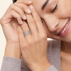 Thumbnail Image 5 of 0.51 CT. T.W. Marquise-Cut Diamond Bridal Set in Sterling Silver and 14K Rose Gold Plate