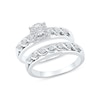 Thumbnail Image 1 of 0.38 CT. T.W. Diamond “S” Curve Bridal Set in Sterling Silver