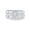 Thumbnail Image 4 of 0.38 CT. T.W. Diamond “S” Curve Bridal Set in Sterling Silver