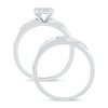 Thumbnail Image 3 of 0.48 CT. T.W. Multi-Diamond Diagonal Ribbons Bridal Set in Sterling Silver
