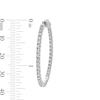 Thumbnail Image 2 of 1.50 CT. T.W. Certified Lab-Grown Diamond Inside-Out Hoop Earrings in Sterling Silver (F/SI2)