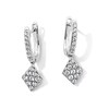 Thumbnail Image 1 of Shooting Star 0.40 CT. T.W. Certified Lab-Grown Diamond Hoop Rhombus Drop Earrings in Sterling Silver (F/VS2)