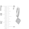 Thumbnail Image 3 of Shooting Star 0.40 CT. T.W. Certified Lab-Grown Diamond Hoop Rhombus Drop Earrings in Sterling Silver (F/VS2)