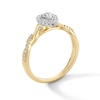 Thumbnail Image 2 of 0.30 CT. T.W. Pear-Shaped Certified Lab-Grown Diamond Frame Twist Shank Promise Ring in 10K Gold (F/VS2)