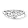 Thumbnail Image 1 of 0.30 CT. T.W. Certified Lab-Grown Diamond Swirl Promise Ring in 10K White Gold (F/VS2)