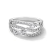 Thumbnail Image 1 of 1.50 CT. T.W. Multi-Shaped Certified Lab-Grown Diamond Multi-Row Crossover Ring in 10K White Gold (F/SI2)
