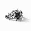 Thumbnail Image 6 of Enchanted Disney Villains Maleficent Oval Onyx and 0.115 CT. T.W. Diamond Bypass Ring in Black Sterling Silver