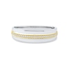 Thumbnail Image 3 of 0.08 CT. T.W. Diamond Wedding Band in Sterling Silver and 14K Gold Plate