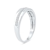 Thumbnail Image 2 of 0.11 CT. T.W. Diamond Wedding Band in Sterling Silver