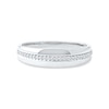 Thumbnail Image 3 of 0.11 CT. T.W. Diamond Wedding Band in Sterling Silver