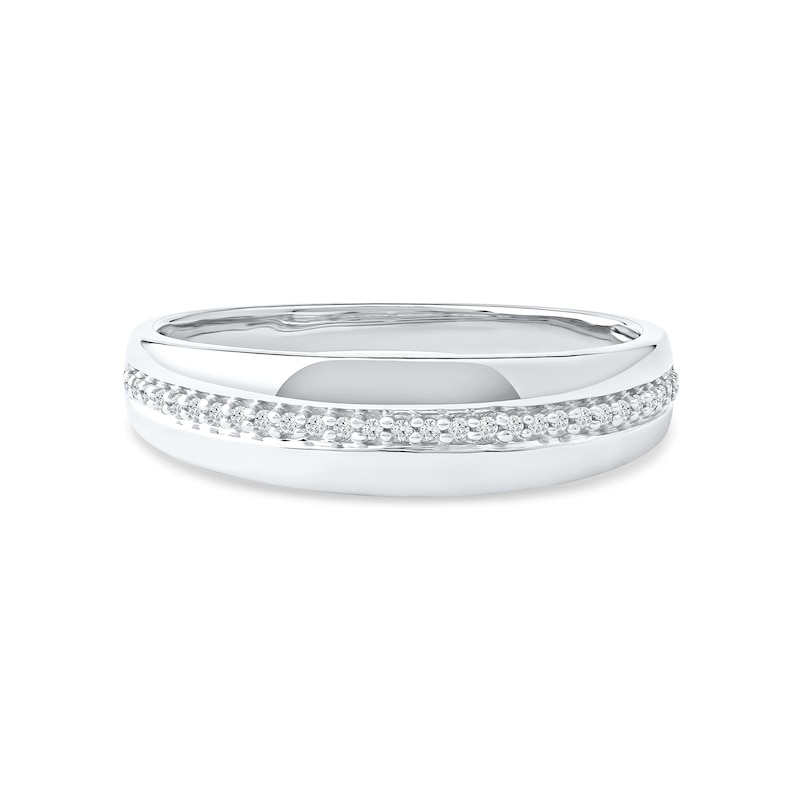 0.11 CT. T.W. Diamond Wedding Band in Sterling Silver