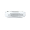 Thumbnail Image 3 of 0.09 CT. T.W. Diamond Double-Row Wedding Band in Sterling Silver