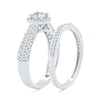 Thumbnail Image 2 of 1.17 CT. T.W. Certified Lab-Grown Diamond Bridal Set in Sterling Silver (F/SI2)
