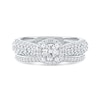 Thumbnail Image 4 of 1.17 CT. T.W. Certified Lab-Grown Diamond Bridal Set in Sterling Silver (F/SI2)