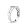 Thumbnail Image 2 of 0.14 CT. T.W. Diamond Wedding Band in Sterling Silver