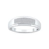 Thumbnail Image 1 of 0.10 CT. T.W. Diamond Triple-Row Wedding Band in Sterling Silver