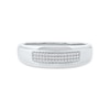 Thumbnail Image 3 of 0.10 CT. T.W. Diamond Triple-Row Wedding Band in Sterling Silver