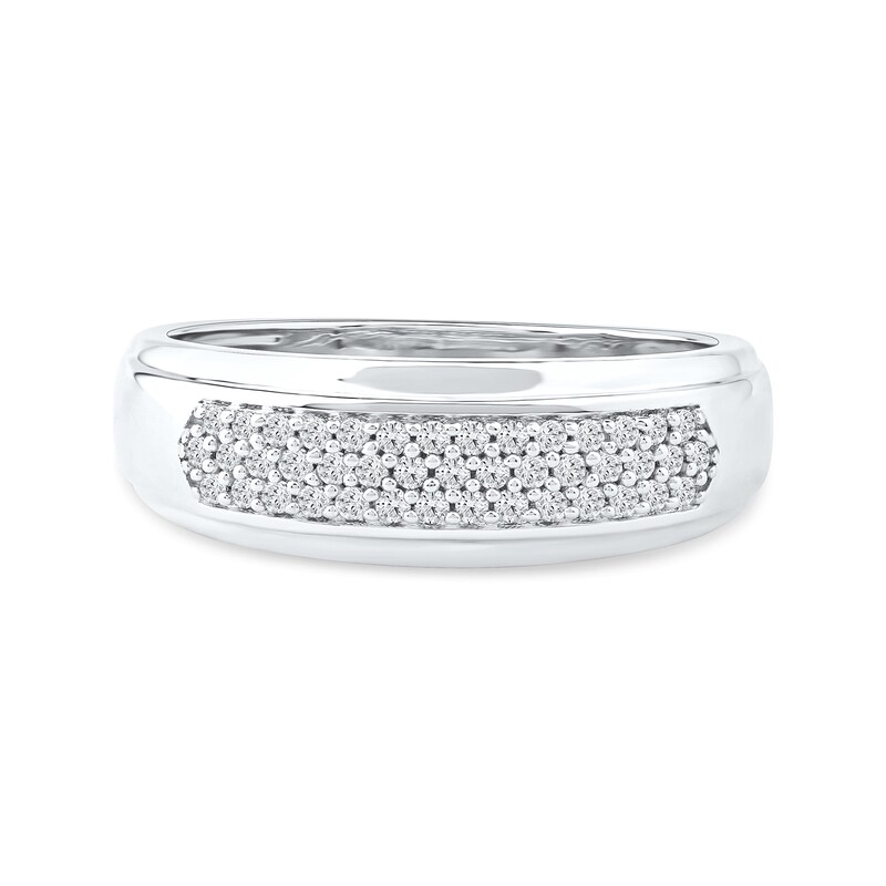 Main Image 3 of 0.31 CT. T.W. Certified Lab-Grown Multi-Diamond Wedding Band in Sterling Silver (F/SI2)