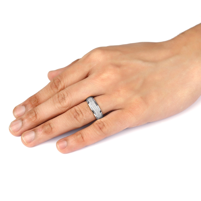 Main Image 4 of 0.31 CT. T.W. Certified Lab-Grown Multi-Diamond Wedding Band in Sterling Silver (F/SI2)