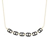 Thumbnail Image 1 of Black Onyx Mariner Link Necklace in 10K Gold - 17"