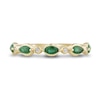 Thumbnail Image 3 of Marquise-Cut Emerald and Diamond Accent Stackable Ring in 10K Gold