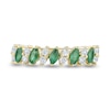 Thumbnail Image 2 of Marquise-Cut Emerald and 0.18 CT. T.W. Diamond Band in 10K Gold