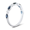 Thumbnail Image 3 of Marquise-Cut Blue Sapphire and Diamond Accent Stackable Ring in 10K White Gold