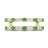 Thumbnail Image 2 of Emerald and 0.18 CT. T.W. Diamond Enhancer Ring in 10K Gold