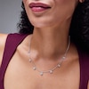 Thumbnail Image 2 of Shooting Star 0.70 CT. T.W. Certified Lab-Grown Diamond Pear-Shaped Station Necklace in Sterling Silver (F/VS2)