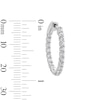 Thumbnail Image 2 of 1.50 CT. T.W. Certified Lab-Grown Diamond Inside-Out Hoop Earrings in Sterling Silver (F/SI2)