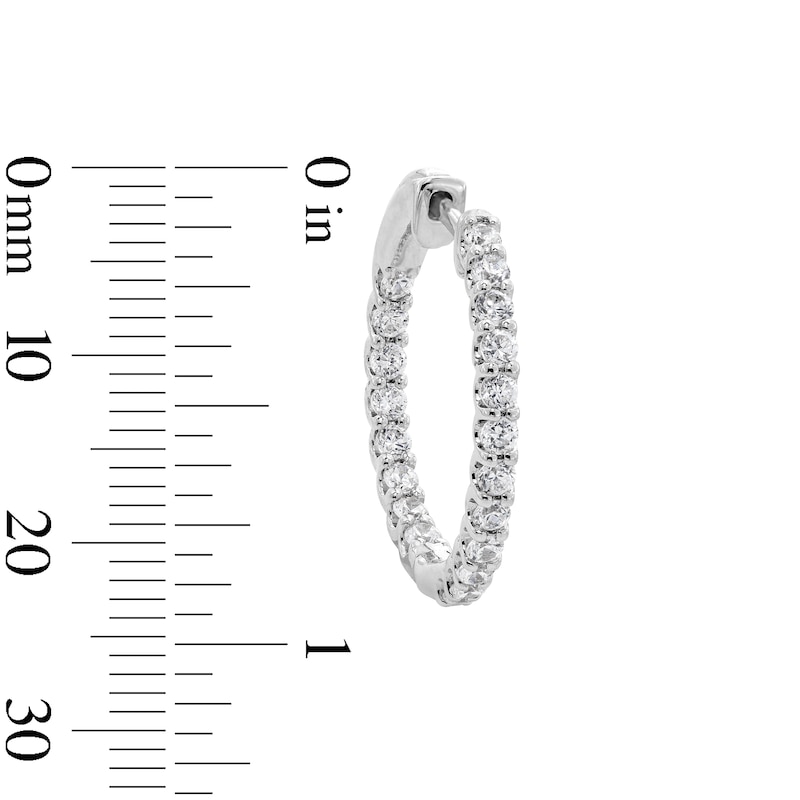 1.50 CT. T.W. Certified Lab-Grown Diamond Inside-Out Hoop Earrings in Sterling Silver (F/SI2)